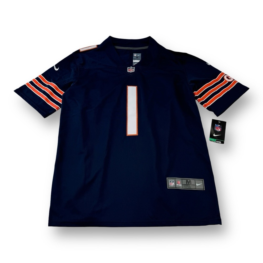 Nike On Field Men's Chicago Bears Justin Fields #1 Jersey Blue Size Medium NWT